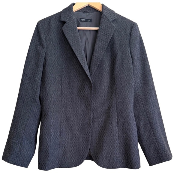 MARLOWE Wool Blend Preppy Formal Professional Italian Office Blazer 46(US Sz 10) - Picture 8 of 11